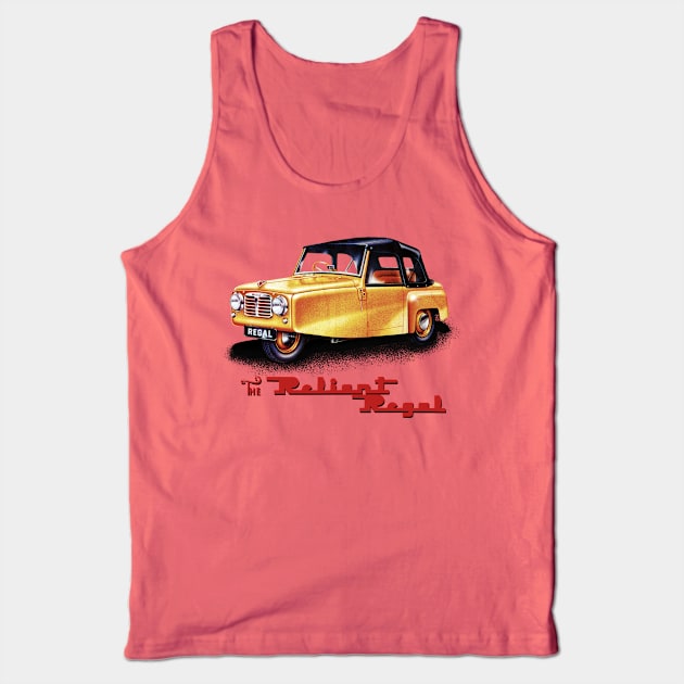 The Legendary Reliant Regal Vintage Car by MotorManiac Tank Top by MotorManiac